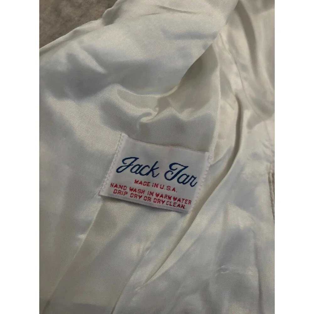 Vintage Jack Tar Togs Boys 2pc Linen Suit Jacket Pants Beige Tan Size 5 Style 46